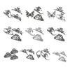 3Pcs Women Hair Claws Spider Bat Skull Hand Shape Hair Clips Anti-slip Teeth Back Head Hair Barrettes Hair Styling Accessories