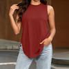 Women's Sleeveless Workout Tank Top Lightweight Breathable Athletic Running Yoga Training Fitness Vest for Summer Gym Exercise