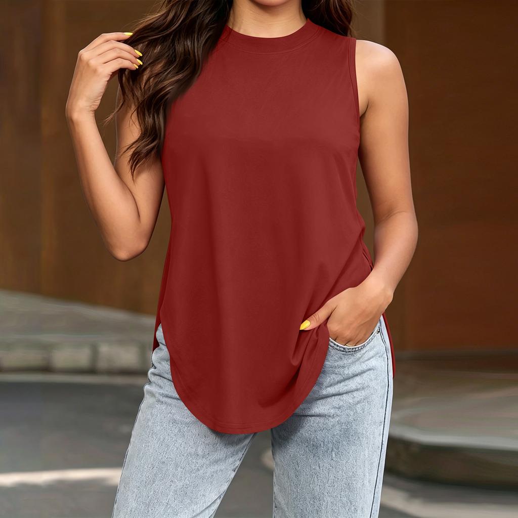 Women's Sleeveless Workout Tank Top Lightweight Breathable Athletic Running Yoga Training Fitness Vest for Summer Gym Exercise