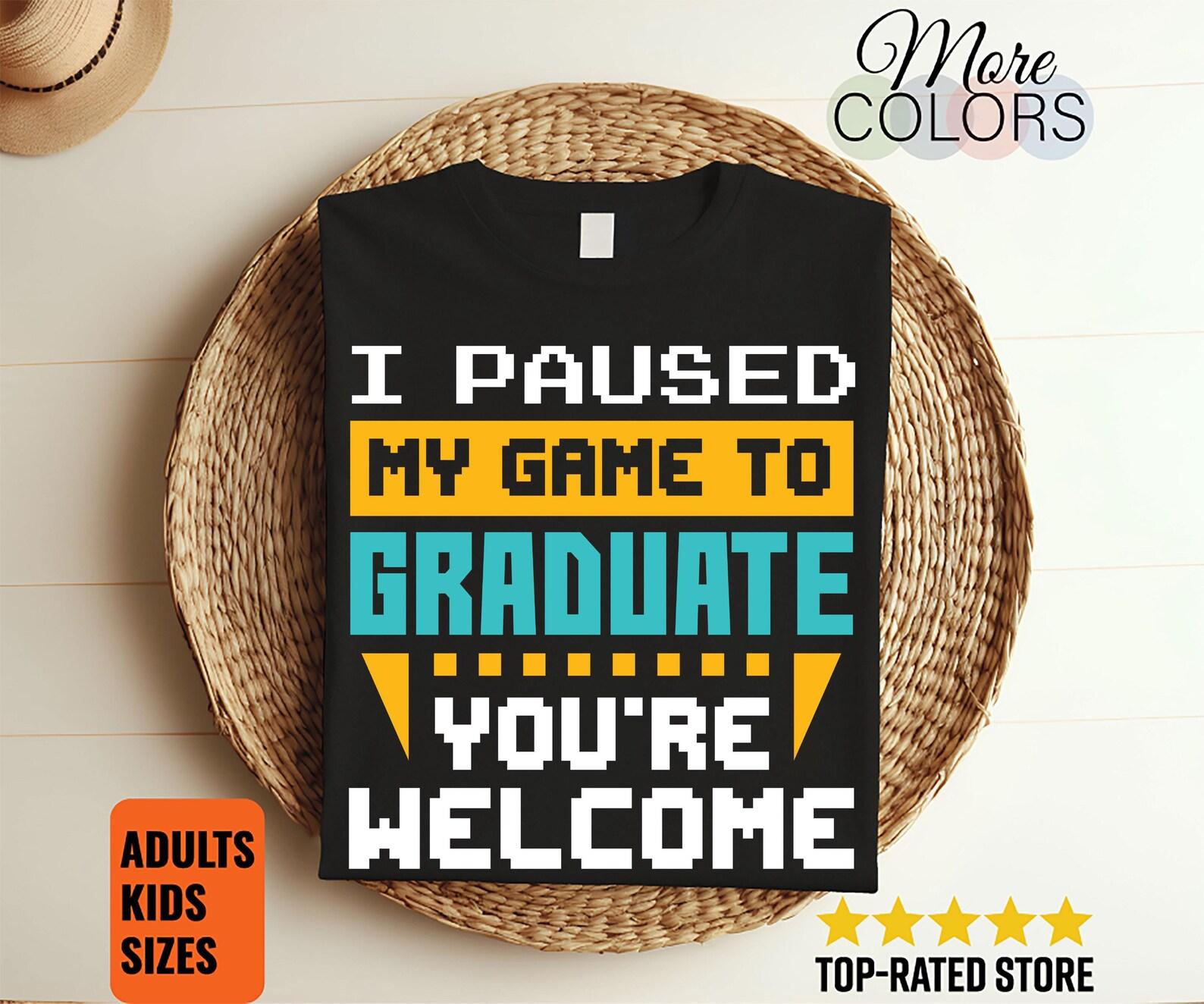 Graduated Gaming Graduation Funny Gamer T-Shirt, Playing Video Games Lover, School College University Graduate Gifts, Graduating Students, 120