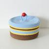 Macaron Color Ins Desktop Storage Box Cotton Thread Sundries Storage Organizer  Home