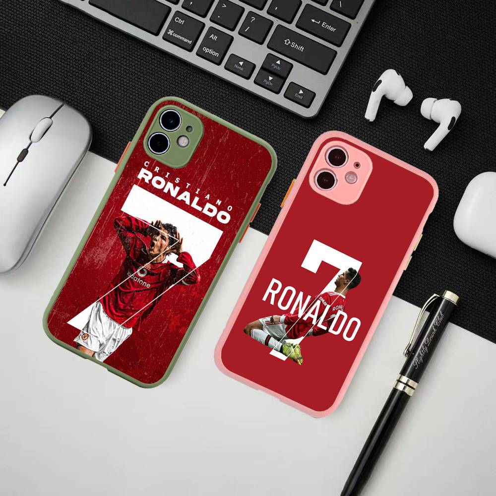 Famous Football Players C-CR7 For Silicone Matte Phone Case For iPhone 16 Pro Max 15 14 13 12 11 X XS MAX