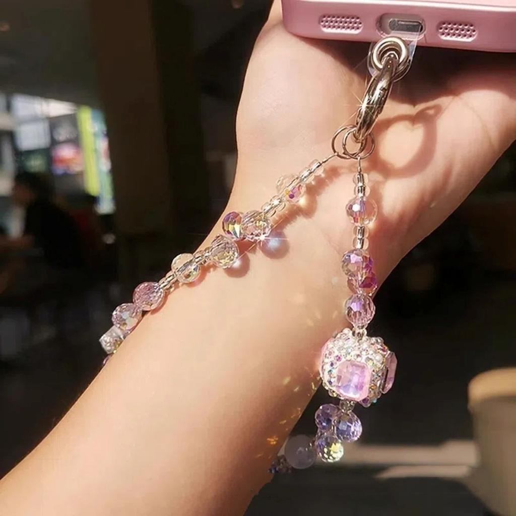 Short Phone Lanyard High-end Light Luxury Bracelet Exquisite Handcrafted Beaded Pendant Ins Women's Hand-held Wrist Pendant