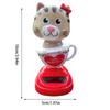 Car Solar-Powered Cute Dancing Cat Ornament Car Interior Center Console Ornament Decoration Car Roof Instrument Swing