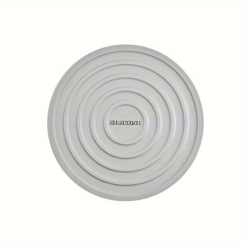 High Temperature Resistant Silicone Insulation Mat with Storage Seat Household Cup Mat Bowl and Tray Non Slip Silicone Mat. Chocolate
