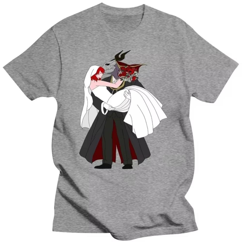 New Anime carton The Ancient Magus' Bride Tops Tee White T-shirt The Ancient Magus Bride Unisex T-shirt