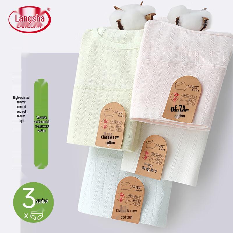 Langsha Women's High-Waist Plus Size Antibacterial Briefs