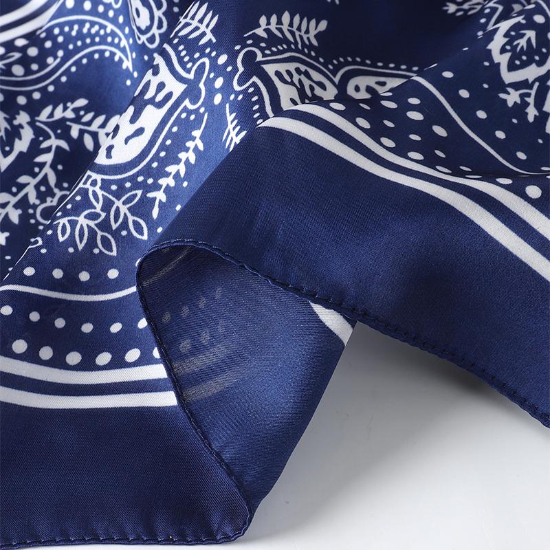70x70cm Women Scarf Silk Feeling Hair Neck Square Brand Office Bandanna Muffler Waiter Flight Attendants Handkerchief Rings Wrap
