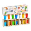 Yousheng Bottle Color Matching Board Game, Memory Challenge Toy with 14 Colorful Bottles & Wooden Storage Rack, 2-4 Players Family Night Drink Color