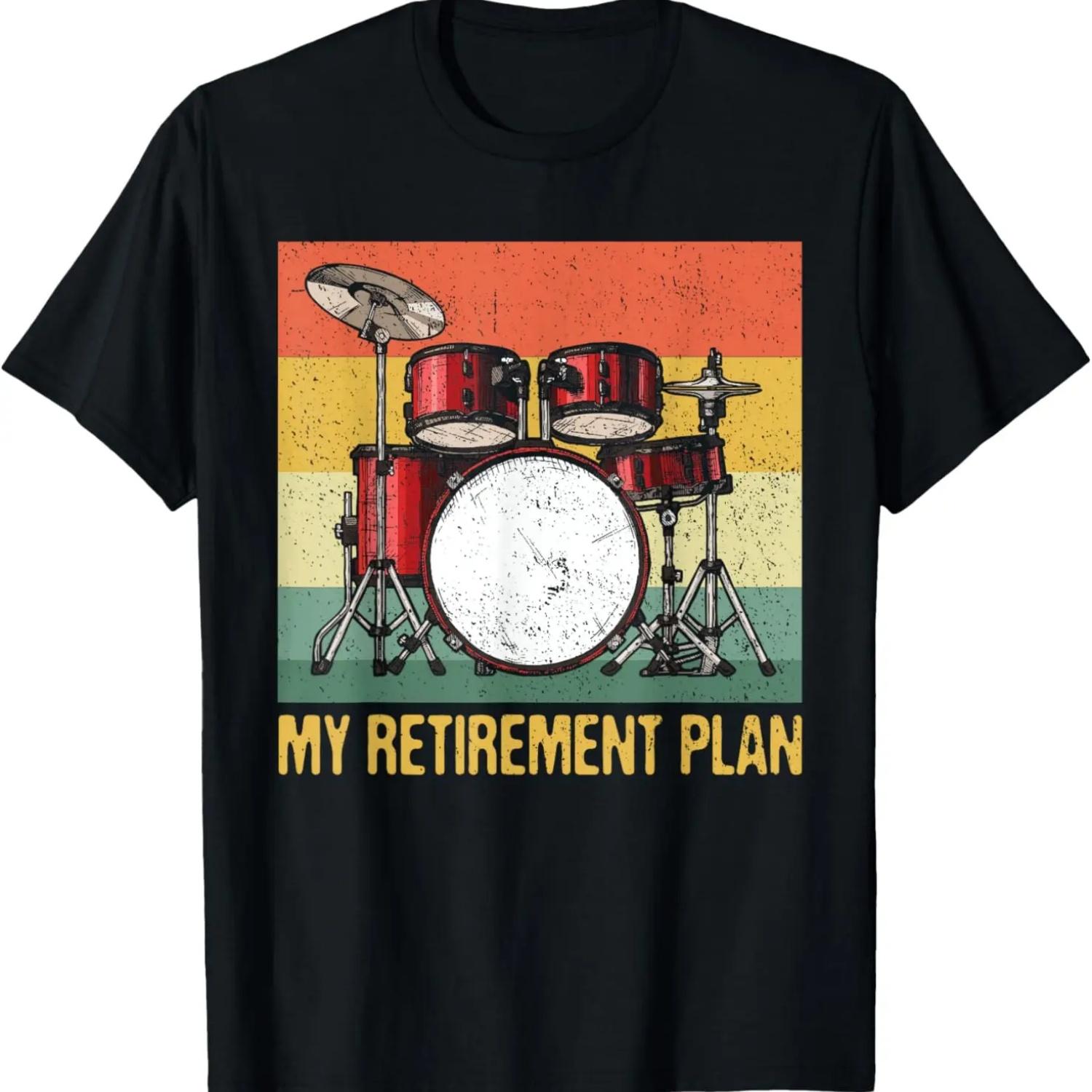 My Retirement Plan Drums Rock Music Drumming Drummers Lover T-Shirt S чёрный