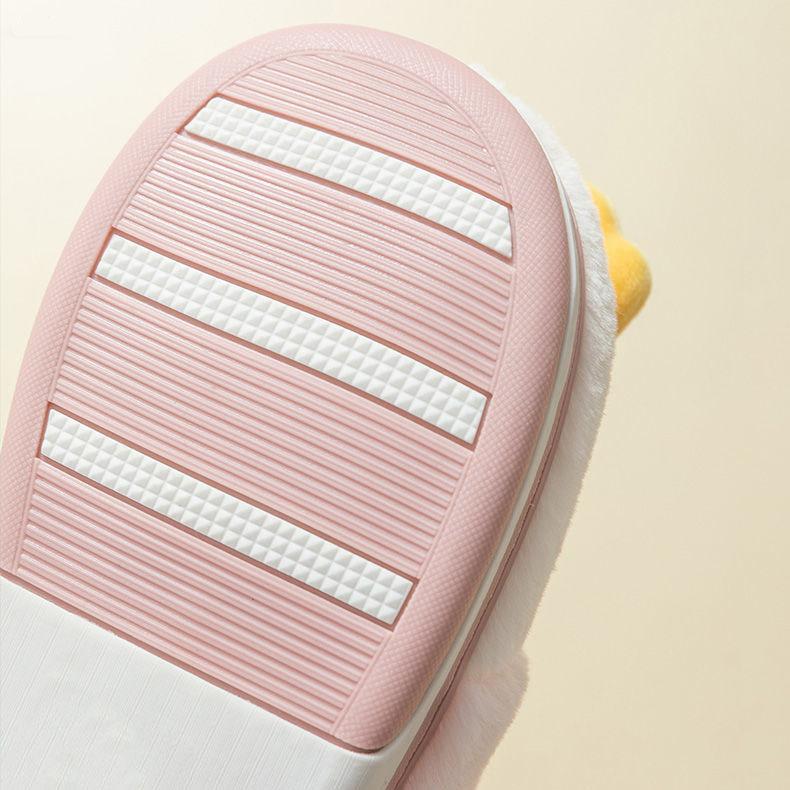 Frauen Winter dick besohlte warme Hausschuhe süße Cartoon rutschfeste Innen Schlafzimmer Hausschuhe