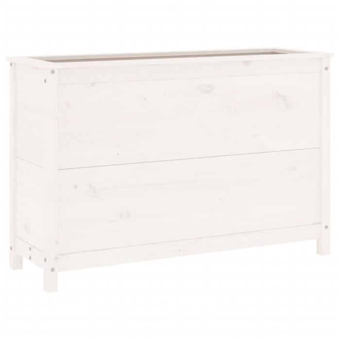 VidaXL Lit surélevé de jardin blanc 119,5x40x78 cm bois de pin massif 825290