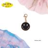Smiling Face Gold Zinc Alloy Pendant Keychain Accessory