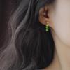 2026 Retro Green Chinese Style Women’s Stud Earrings – Winter's Hot Niche Design