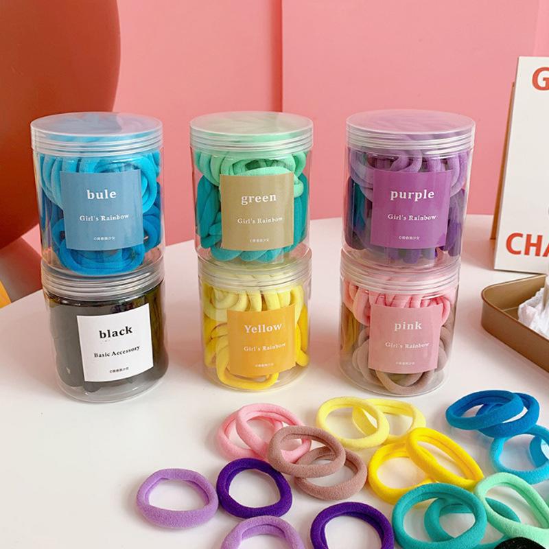 Color Disposable Rubber Band Children Do Not Hurt Hair Headband Girls Baby Tie Small Tweet Rubber Band High Elastic Hair Accessories