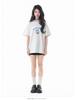 Japanese Cartoon Print Unisex Short Sleeve Crew Neck T-Shirt