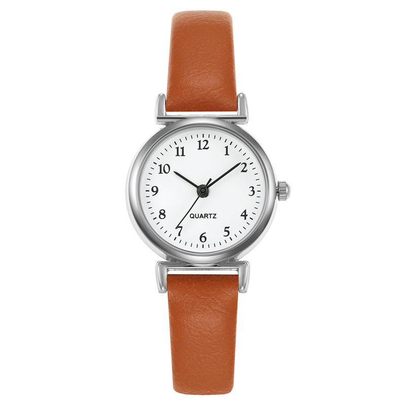 Stylish Women's Quartz Watch with Leather Strap & Digital Scale