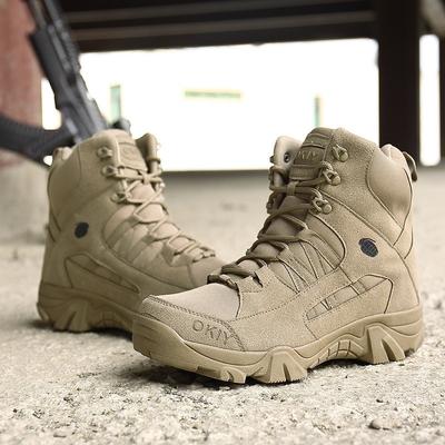 Stivali Militari Tattici da Uomo per Escursionismo all'Aperto, Alpinismo, Trekking, Commando, Zaino in Spalla, Combattimento