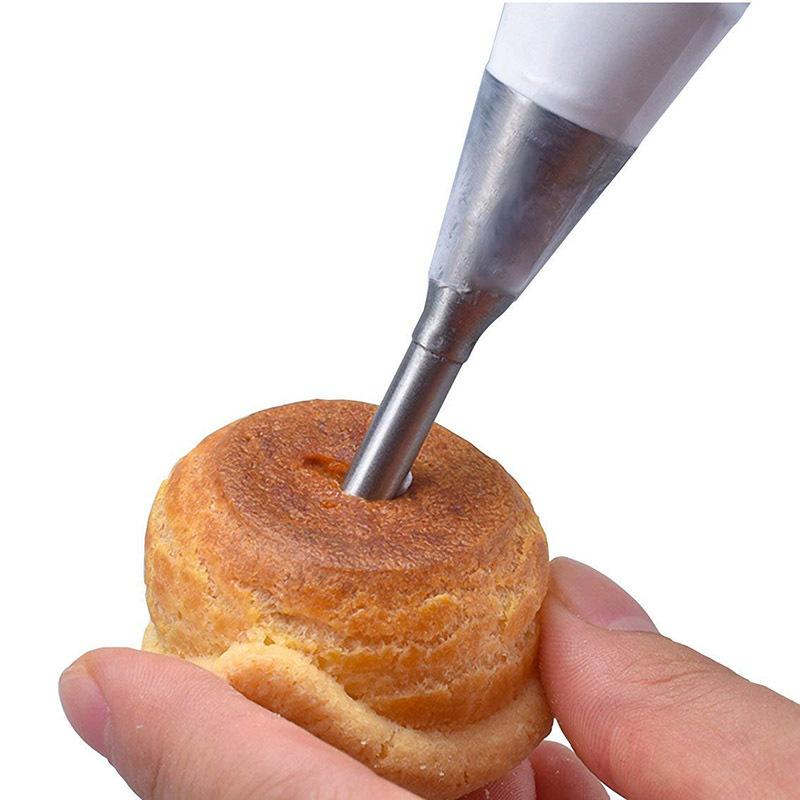 Stainless Small Puff Nozzle 7cm for Cream Puff and Dessert Decorating