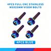 4Pcs/Set Full Cnc Stainless M5X25Mm Visor Bolts For Nmax / Pcx / Aerox / Adv Flower Design