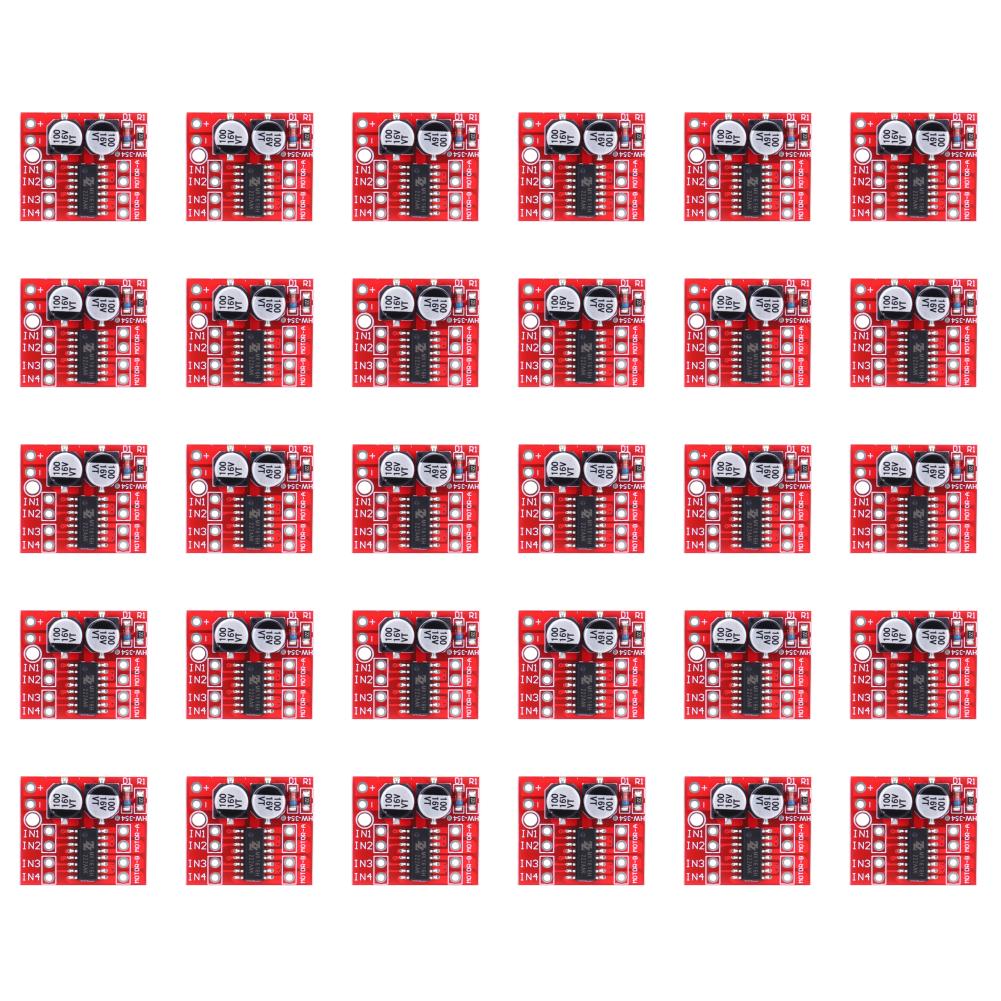 10-30Pcs L298N Motor Driver Controller Board Dual H Bridge Mini Dual Stepper Motor Drive Module Reversing PWM Speed Two Channel