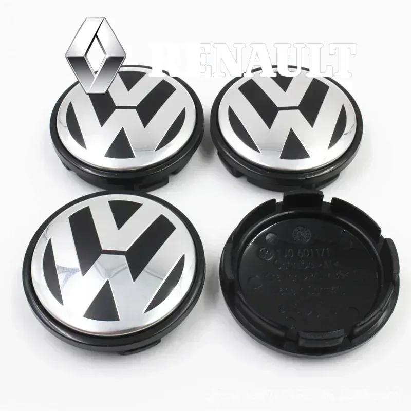 4PCS 56mm 65mm Car Wheel Center Hub Caps Cover for VW Volkswagen Golf Polo Passat Touran Jetta Accessories