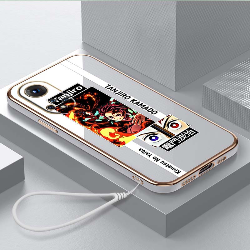 

Роскошный чехол для телефона из ТПУ с ремешком для Huawei Y6P Y7 Y9 Prime 2019 Y9S Honor 70 90 Lite X7A X9A 5G, чехлы A26, чехол с изображением аниме Demon Slayer