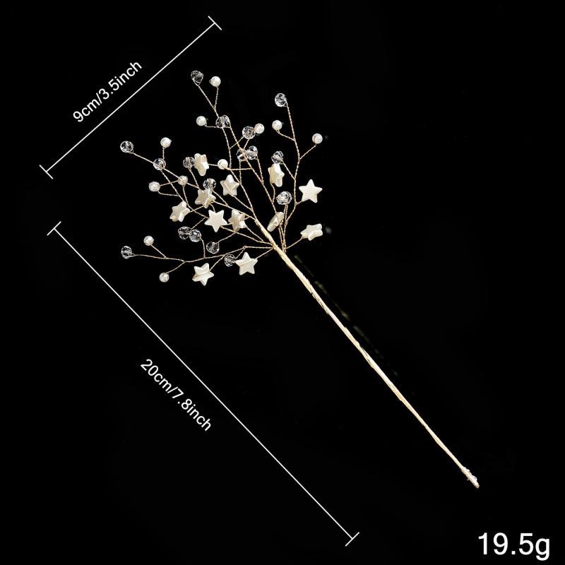Transparent Bead Crystal Tree Branches Shape Glitter Finish Christmas Tree Ornament Sparkling Effect Lifelike Style
