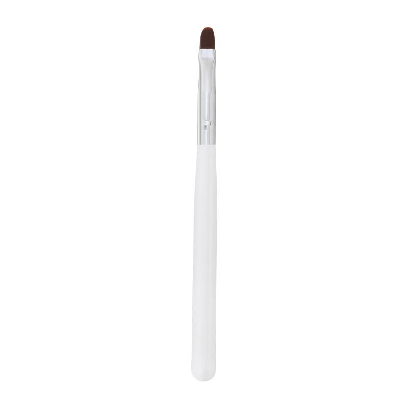 White Handle Round Gel Nail Art Brush