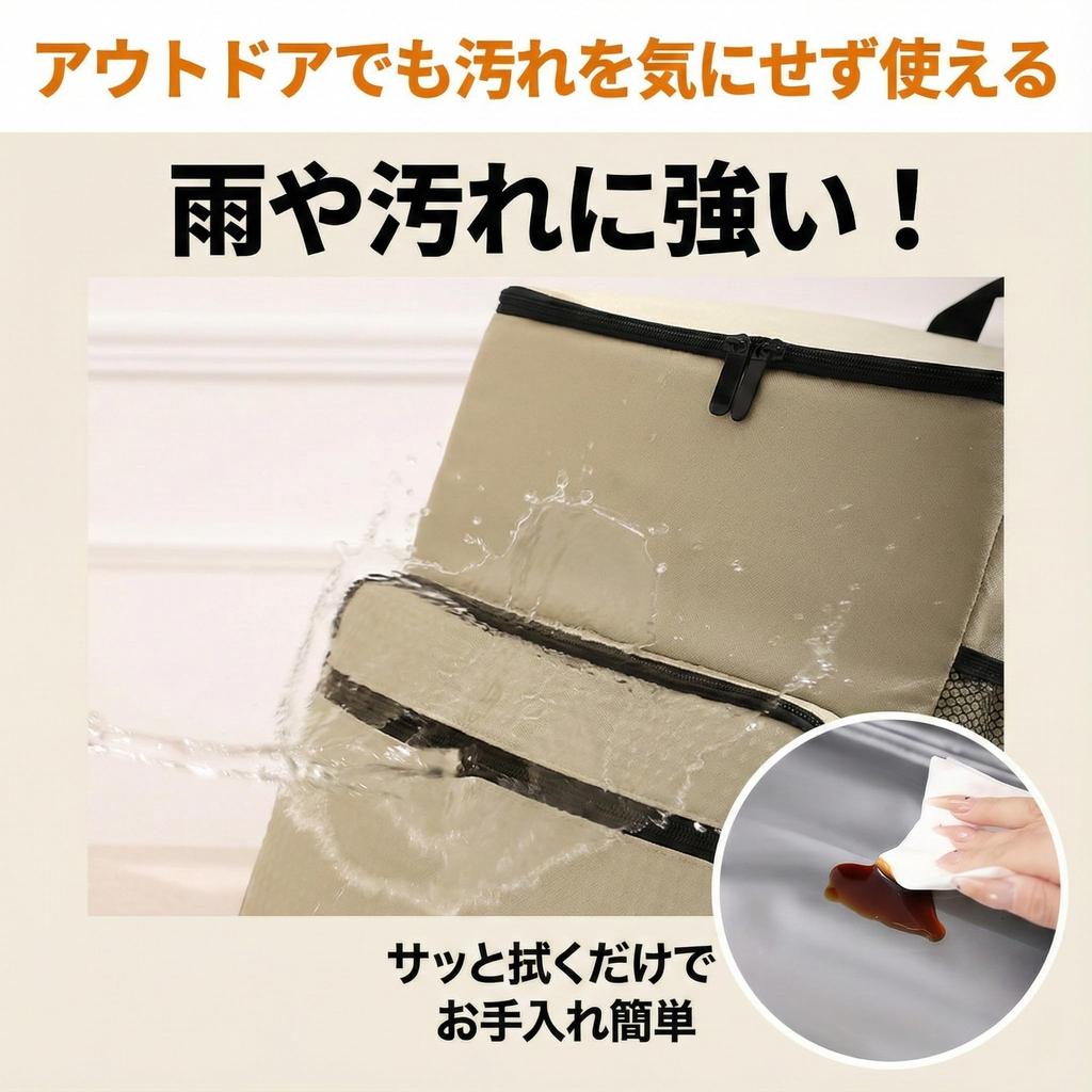 Backpack Cooler Bag 23L Cooler Box Insulated Soft Cooler Waterproof Lightweight [Fuji-cellar] Water-repellent (Brown)