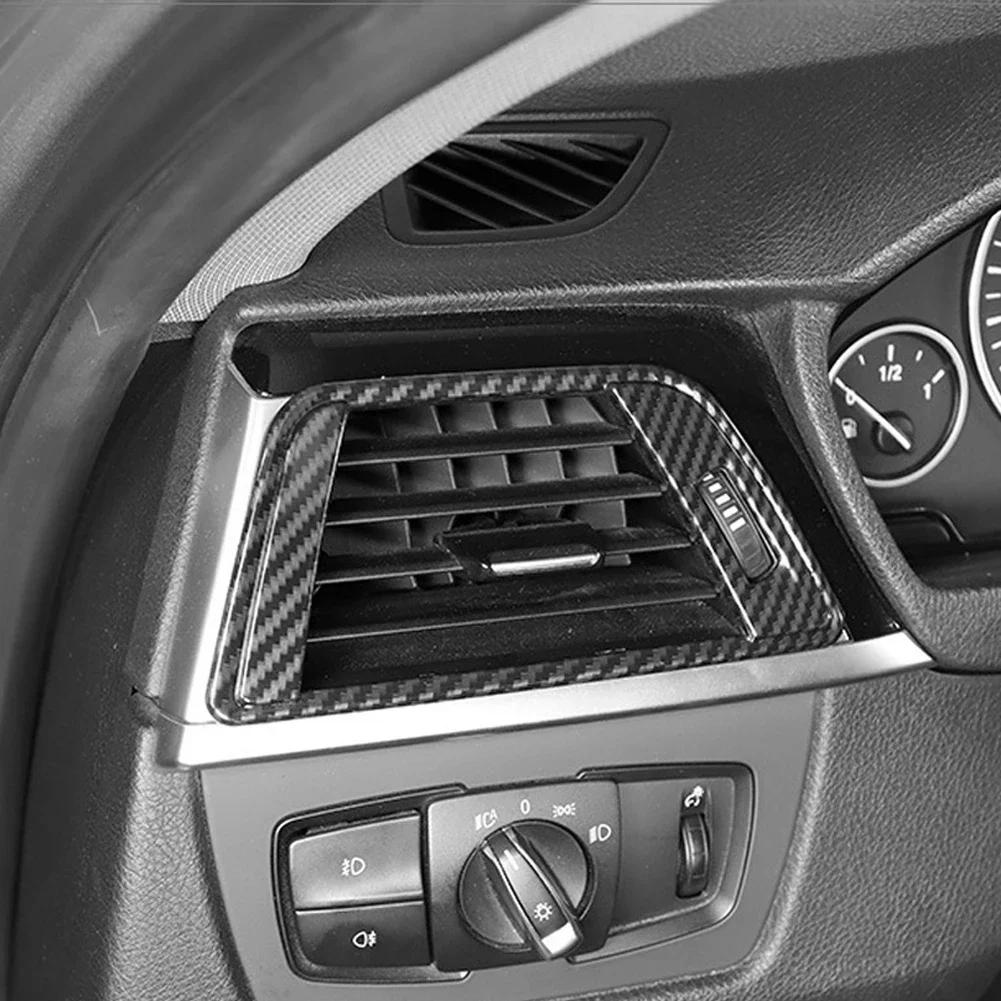 2Pcs Carbon Fiber Style Car Side Air Conditioning Vent Cover Trim Frame Stickers For BMW 3 Series F30 2013 2014 2015 2016-2018