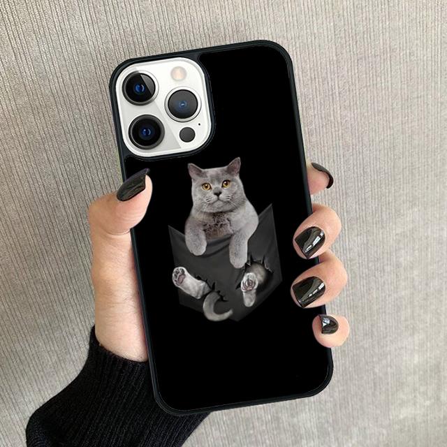 British Shorthair Cat Phone Case For iPhone 17 Air 16 pro max 15 14 plus 12 13 Soft Bumper Shell Cover coque