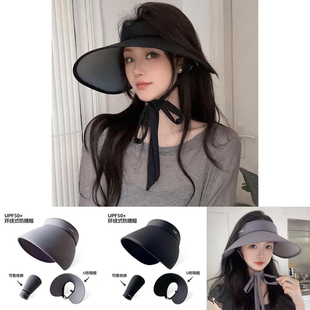 Summer Uv Sun Hat With Oversized Brim Ice Silk Material For Casual And Fashion Use