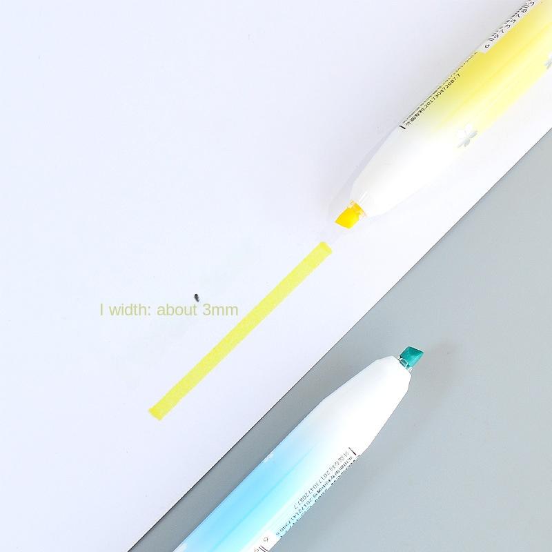 6Pcs/set Kawaii Retrátil Marcadores Macaron Pastel Marcador Caneta Fluorescência Marcadores para Material Escolar Papelaria Bonito