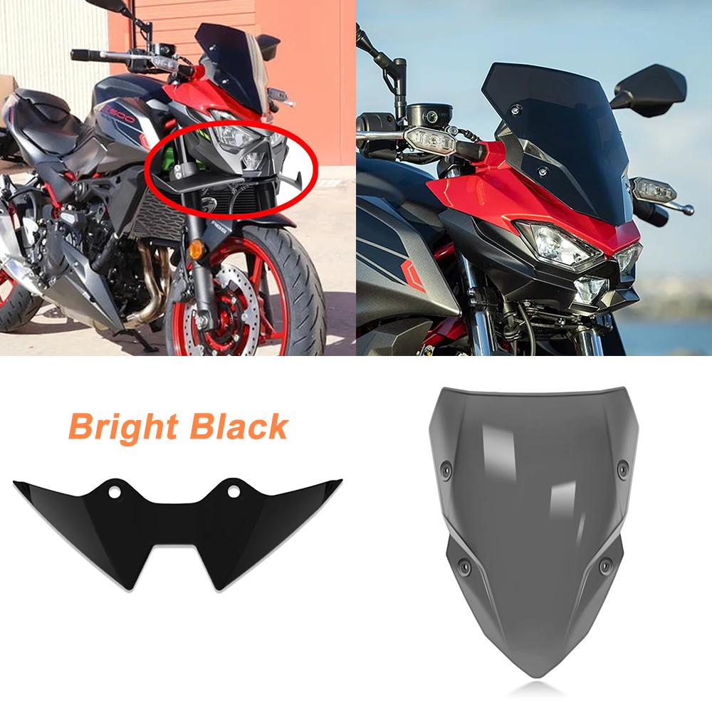 For KAWASAKI Z500 Z 500 SE 2024 2025 Wind Wing Cover Cone Aerodynamics Fairing Winglets Z500 SE Motorcycle Front Lip Spoiler