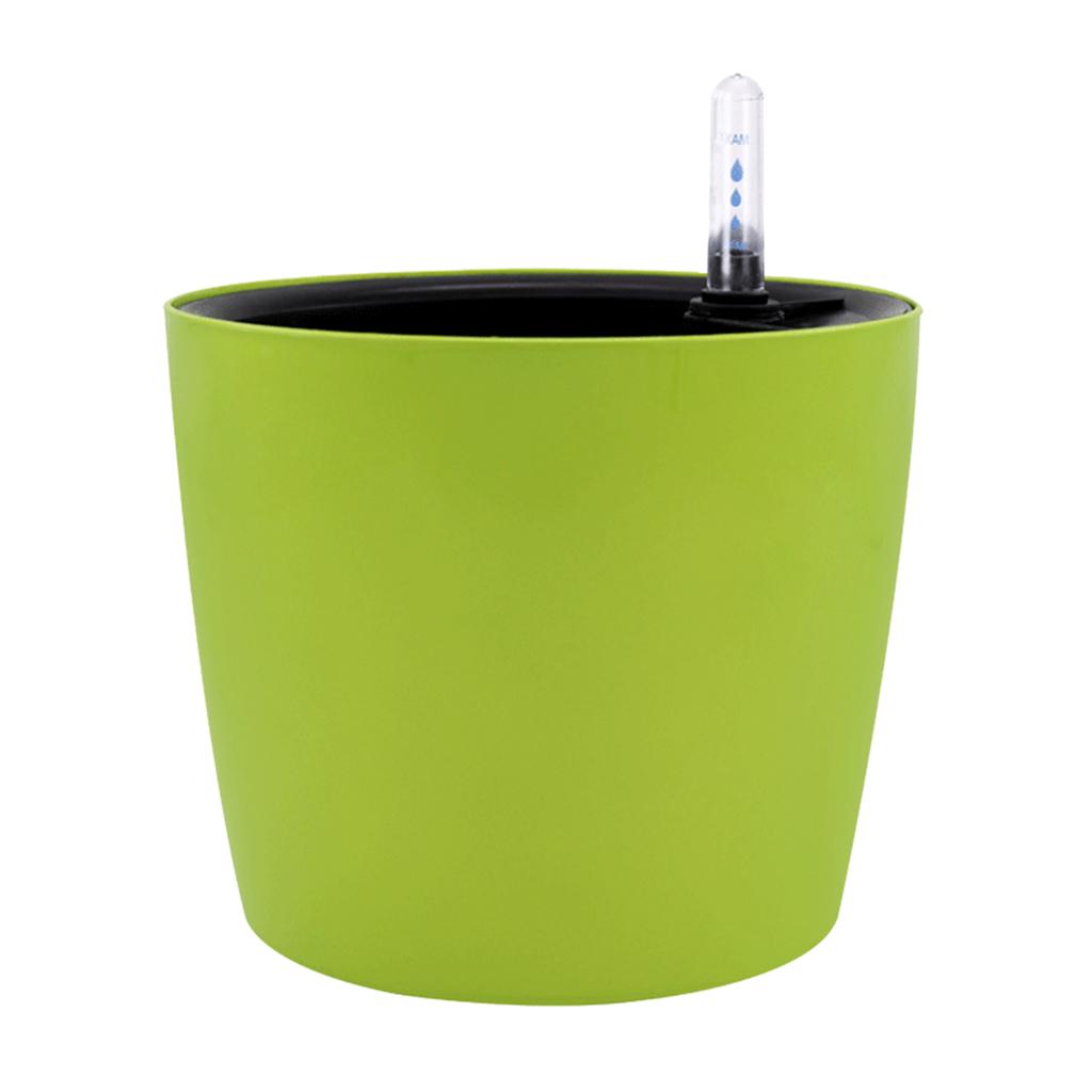 

Automatic Water Absorb Self Watering Flower Pot Plastic Hydroponic Planter for Home Office Succulents and Tropical Plants зелений