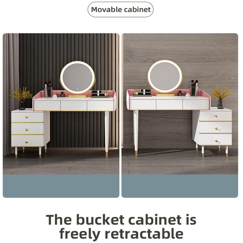 The Nordic Dresser Small Family Model Bedroom Contemporary Contracted with Lamp Light Decoration Lacquer That Bake Makeup Table