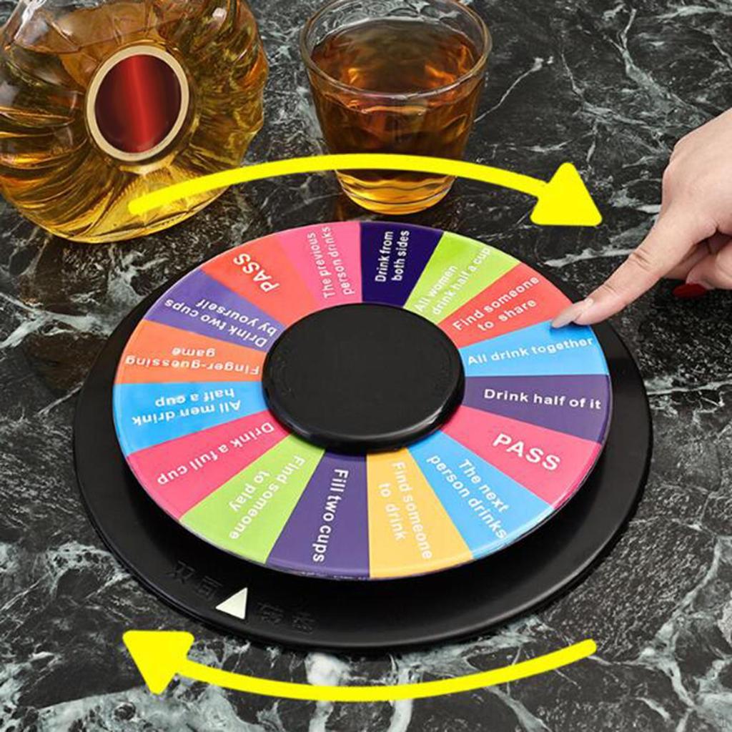 Prize Wheel for Group Drinking Game Reusable Tabletop Party Funny Supplies Show Lightweight Double