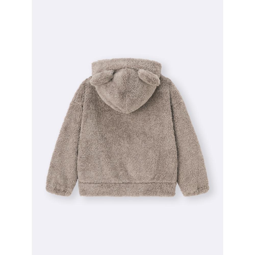 Gu By Uniqlo Kids  Unisex  Marshmallow Feel Full Zip Hoodie  Bear 