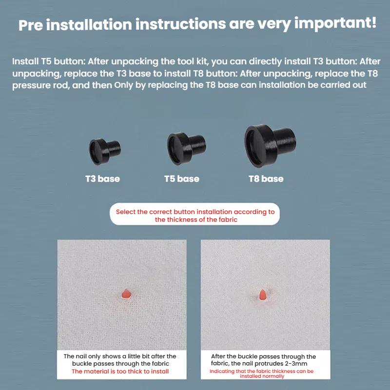 Metal Snap Button with Plier Tool Sewing Button Thickened Snap Fastener Sewing Tool Kit Diy Craft Installing Sewing Clothes