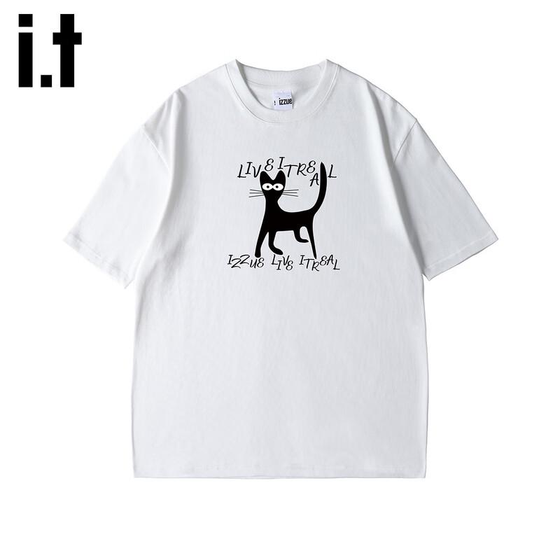 Izzue IT Women's Cat Graffiti Print Cotton T-Shirt