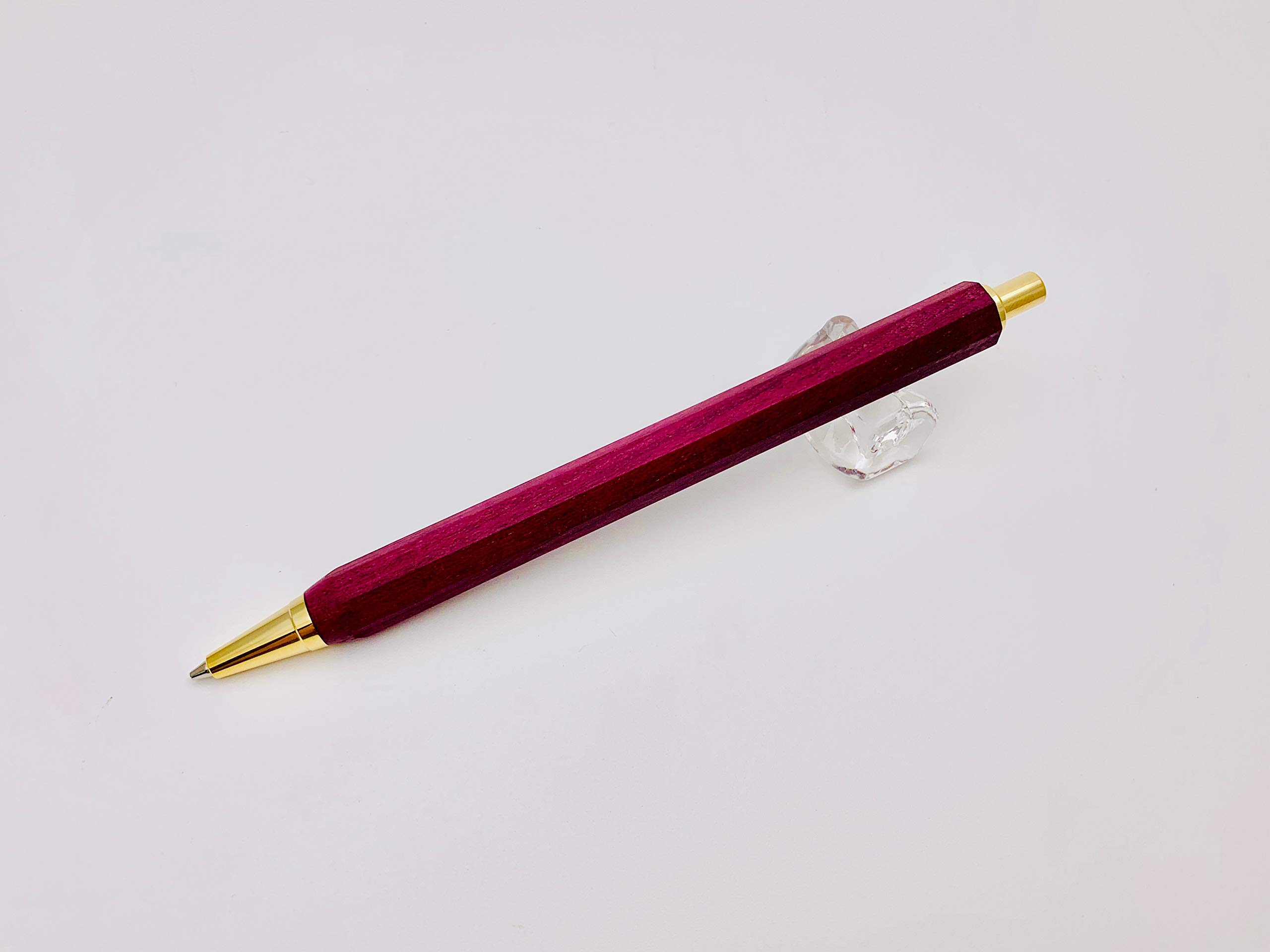 

Octagonally Oen Mechanical Pencil Made with Feng Made in Gift Thin-Barrel [Purple Heart] Heartwood, Shui, Japan, фиолетовый