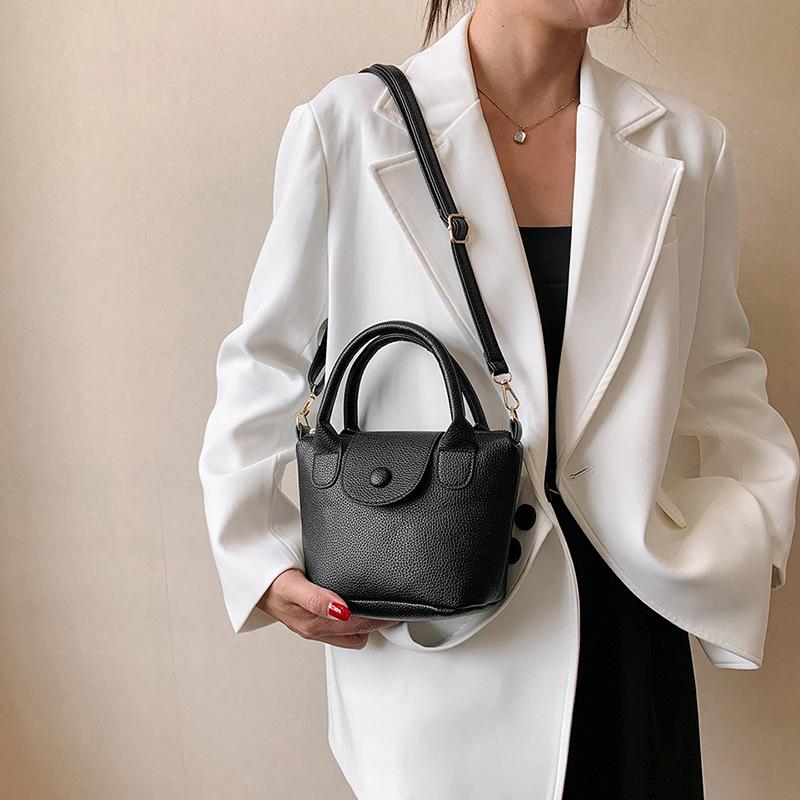 Kadın Fransız Şık Kova Çanta - 2023 Trend Çok Yönlü Çapraz ve Omuz El Çantası