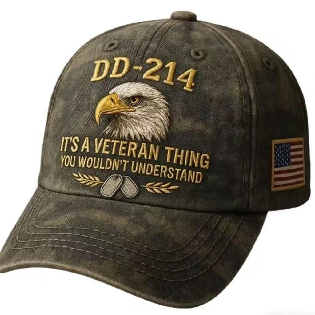 Cross-Border Washed Cotton Printed Hat Men'S 250Th Anniversary Eagle Commemorative Hat Amazon Dd-214 Flag Baseball Cap