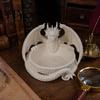 3D Printed Dragon Decor Gothic Jewelry Tray, Figurine, Mythical Creature Desktop Decorative Trinket Dish Organizer for Keys Coins Rings, Dark Fantasy