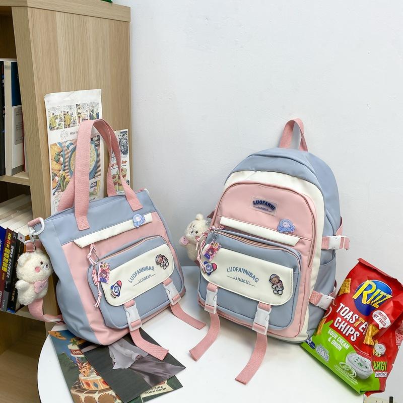 Schoolbag Women's Summer ins Wind Backpack High School Students Junior High School Elementary School Students 3rd to 6th Grades Cute Backpack