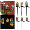 Solar Lawn Light Resin Craft Miniature Fairy Mushroom House Solar Powered Lamp Outdoor Garden Yard Path Decor Christmas Landscape Light