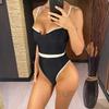 New Sexy Splicing Underwired Women Swimwear One Piece Swimsuit Female High Leg Cut Padded Bather Bathing Suit Swim