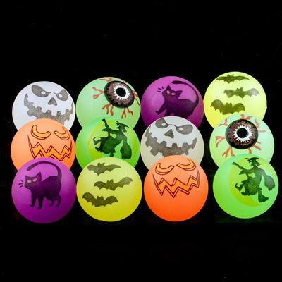 5/10pcs Glow In The Dark Eyeball 32MM Bouncy Ball Halloween Supplies Toys Horror Luminous Scary Ball Kids Toys Gift