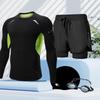 WEZHO Men's Long-Sleeve Quick-Dry Swimwear Set